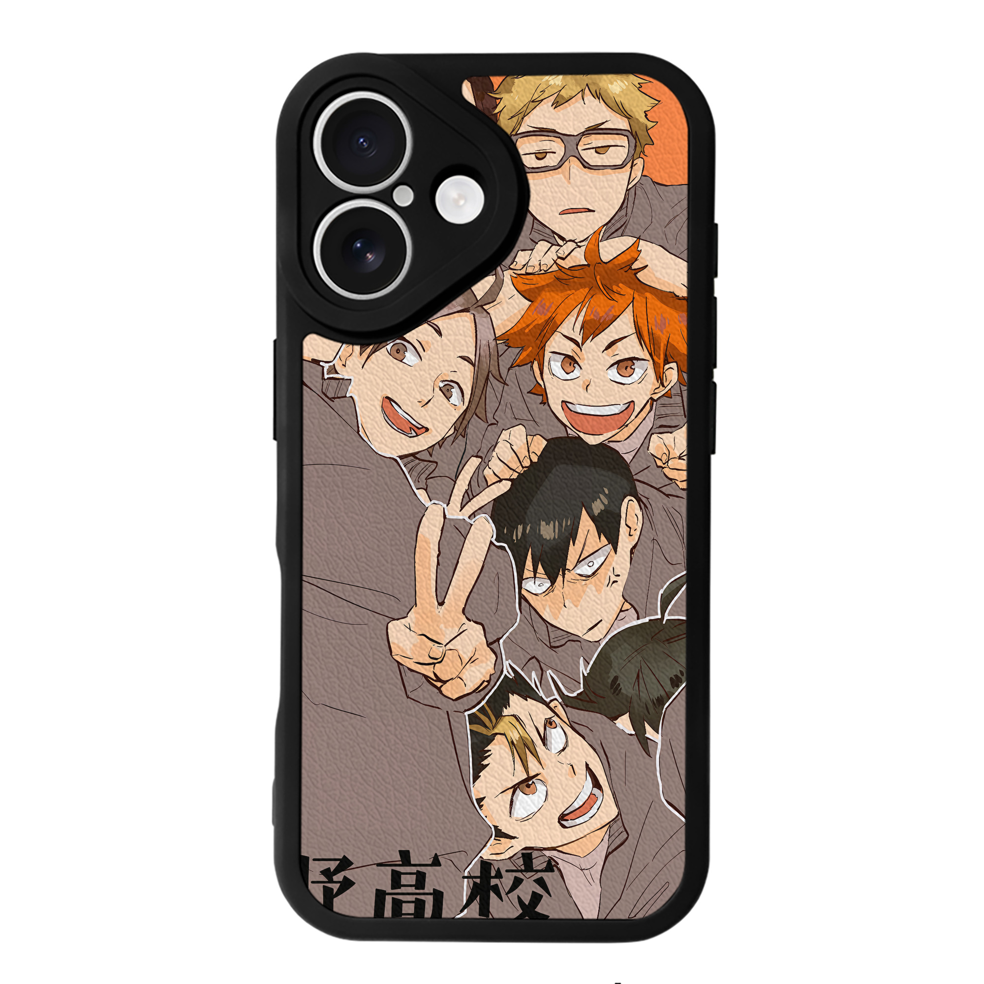 （画像用） ハイキュー!! Haikyu!! 【iPhone 16シリーズ対応】シリコンスマホケース（レザー調） 材質：シリコン
